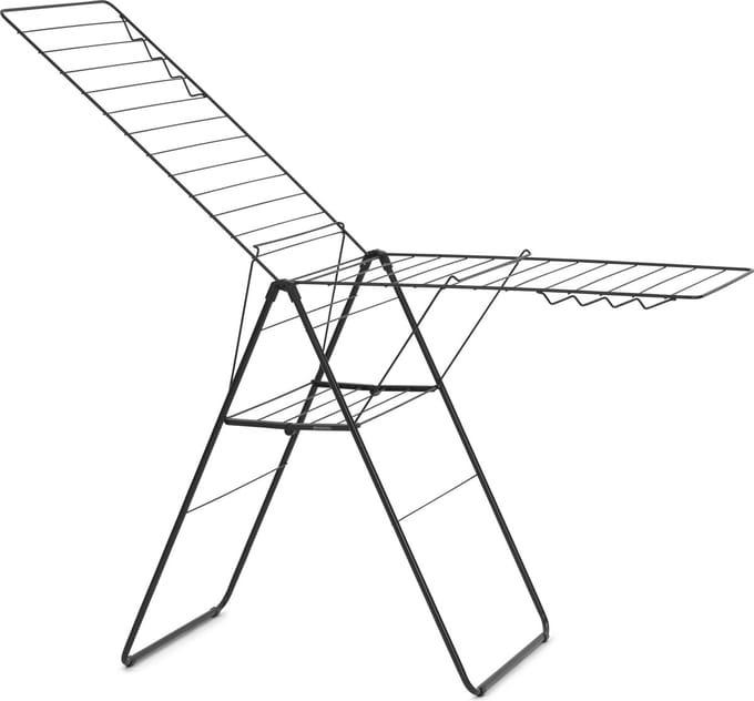 Brabantia HangOn Droogrek 25m - Inklapbaar Wasrek - Matt Black