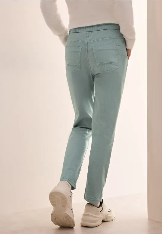 Broek met gewassen look