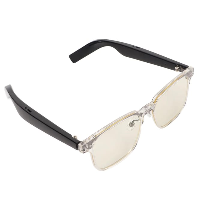 Lunettes intelligentes Bluetooth5.3 Blocage de la lumière bleue Étanches IPX4 Appel mains libres pour écouter de la musique transparent