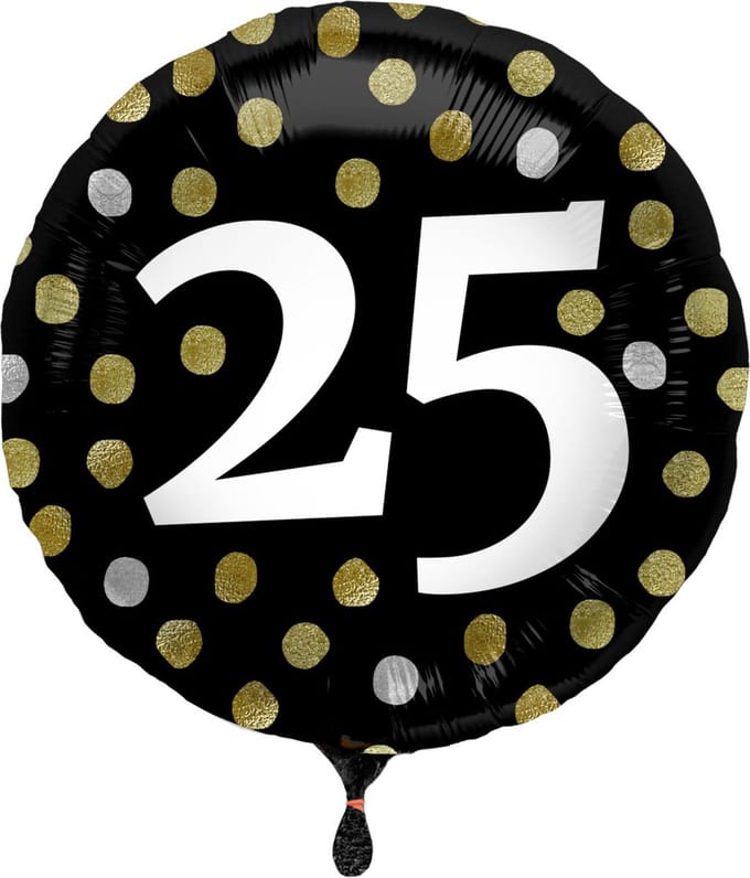 Folat - Folieballon Glossy Black 25 - 45 cm