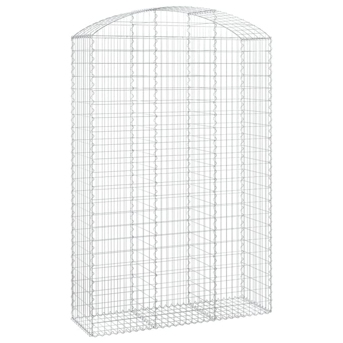 vidaXL - Schanskorf - gewelfd - 150x50x220/240 - cm - gegalvaniseerd - ijzer