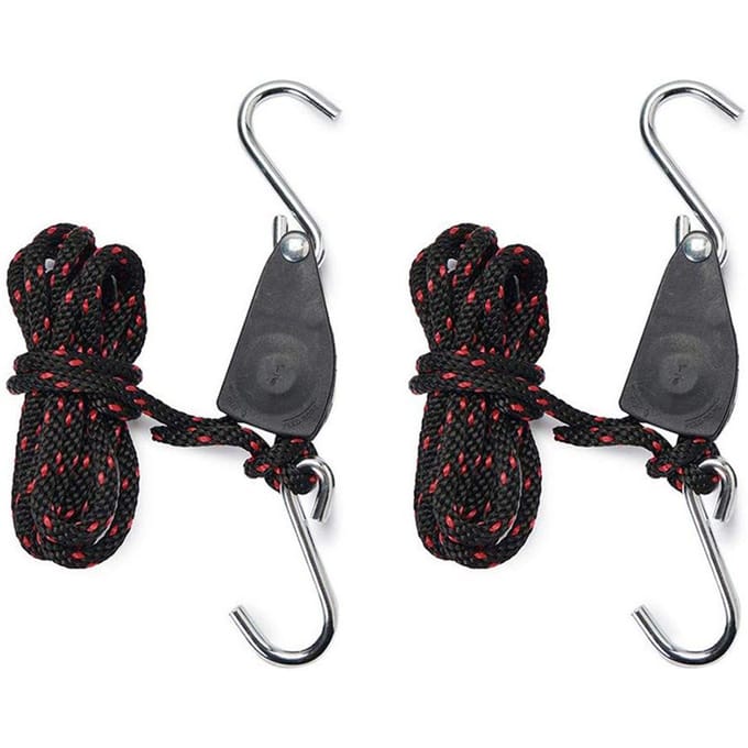 2 STUKS 1/4 Inch Hijs Katrol Touw Roestvrij Staal Touw Ratel Schuif Hijstouwen