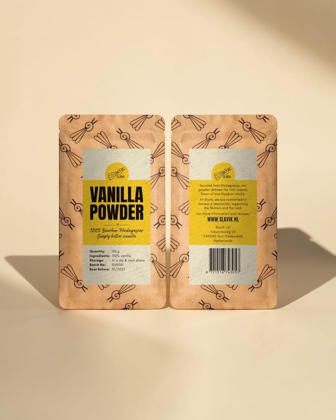Slavik | Bourbon Vanillepoeder Madagaskar - 100% Puur Vanille Poeder - 20 gram