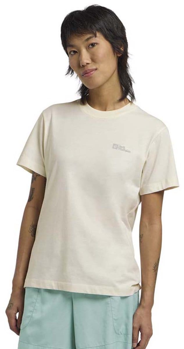Jack Wolfskin Essential T-shirt Cotton White Größe: S | Hemden Outlet | Damen | Weiß