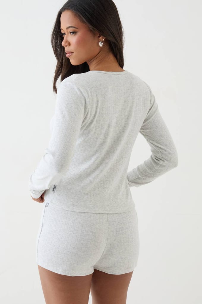 Dames Dsgn Studio Pointelle Short | Asgrijs | Maat: Medium