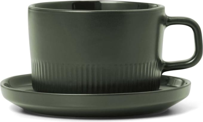 Moments Koffiekop en schotel / Olive green