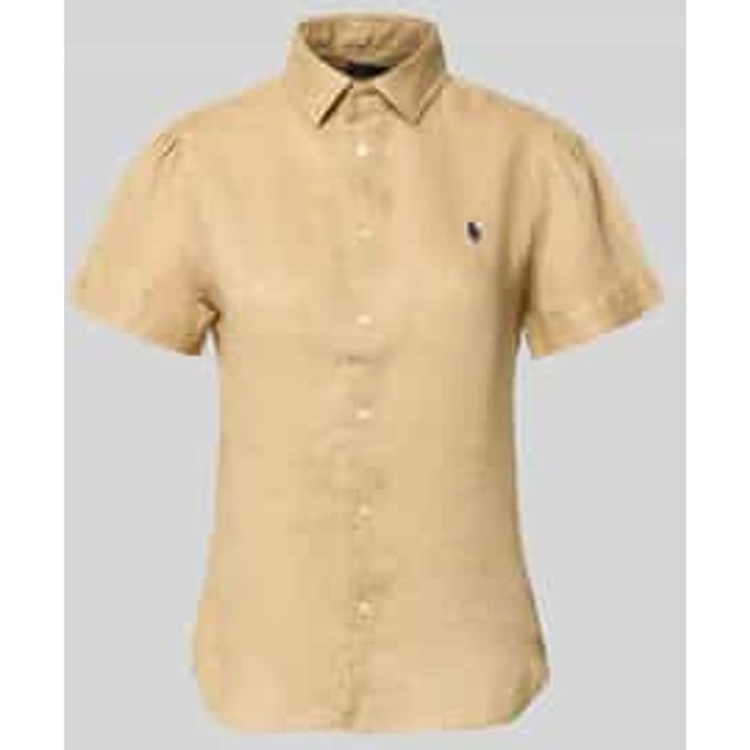 regular fit linnen blouse van puur linnen