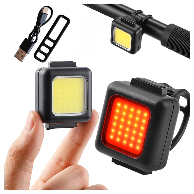 Merkloze USB Fietslamp Set Voor & Achter - Compact & Waterdicht