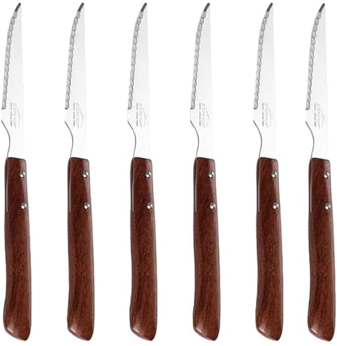 Lacor Steakmessen met Houten Handvat - 6-delig