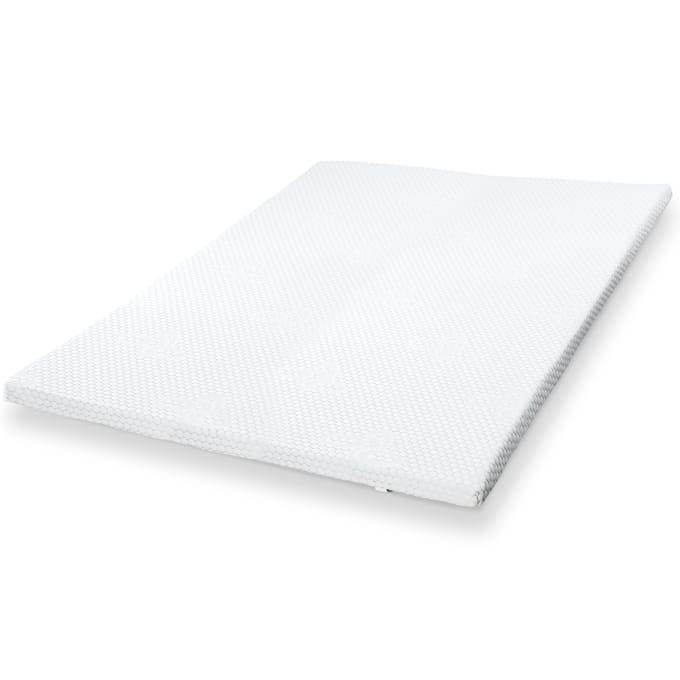 The White Stone Traagschuim topmatras 80 x 185 cm | Matras topmatras 6 cm | Matrasbeschermer met Afneembare Antibacteriële en Antischimmel Hoes