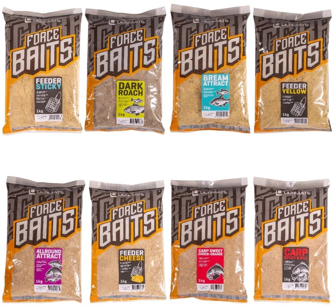 Ultimate Force Baits Groundbait Try-Out Pack (Totaal 8kg) - Lokvoer