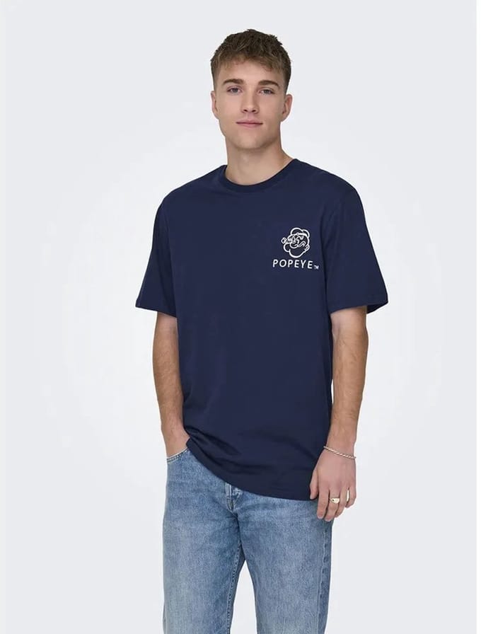 ONLY&SONS - ONSPOPEYE LIFE LIC REG SS TEE - Heren - T-shirts