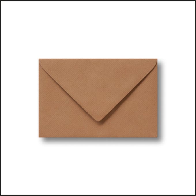 Luxe kraft Enveloppen - 100 stuks - 11,4x16,2 cm - Kraft - 110 grams
