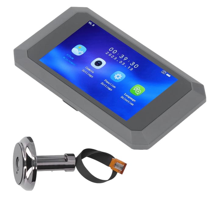 Oeil de bœuf Vidéo 1080P avec Écran Couleur de 3,97 Pouces Caméra Oeil de Bœuf Batterie 2200mAh
