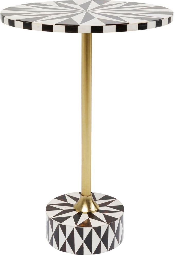 Bijzettafel Domero Star Brown White Ø40cm