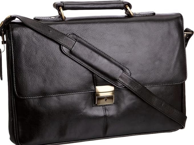 Visconti Russel Leather Bag - Zwart - leder - Kwaliteit