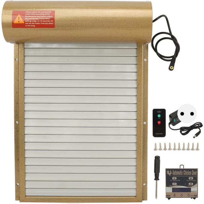 3 in 1 Automatisch Kippenhokdeur 100?240V Lichtsensor Timing Afstandsbediening Kippenhokdeur goud