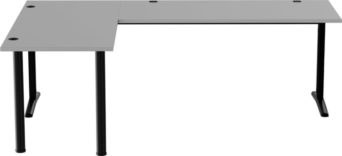 GAME HERO® Saint V2 Pro Hoekbureau Gaming Links - Gaming Bureau Met LED Verlichting - USB Hub - 197 x 132 cm - Wit