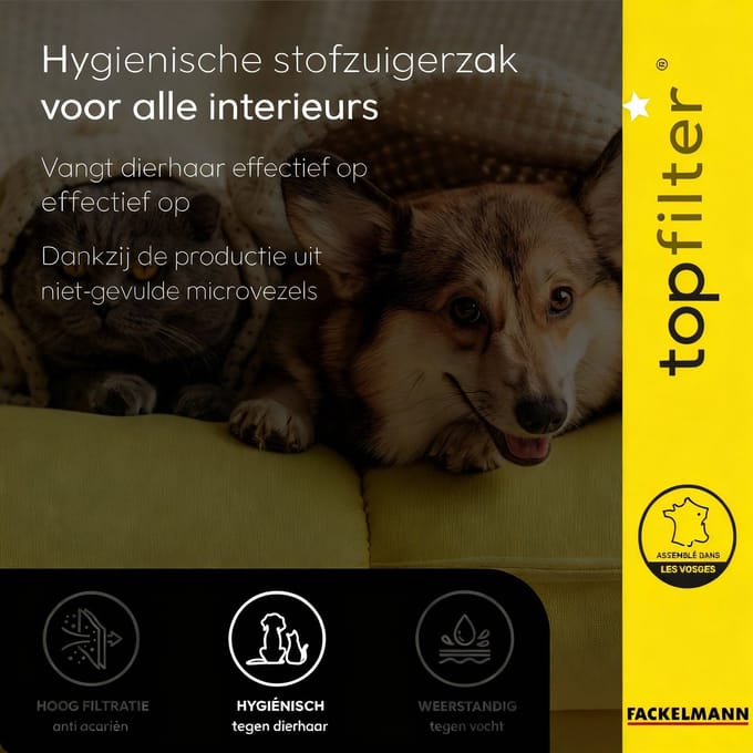 Set van 2 Bluesky TopFilter Premium stofzuigerzakken