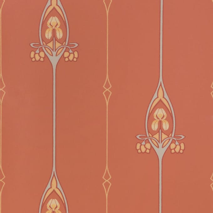 Duro Vliesbehang 087-23 - Gammalsvenska Papper - Bloemen Rood - 53cm x 10.05m