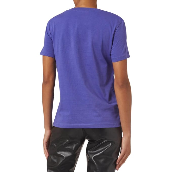Moschino Heren Dubbel Vraagteken T-Shirt (Paars)