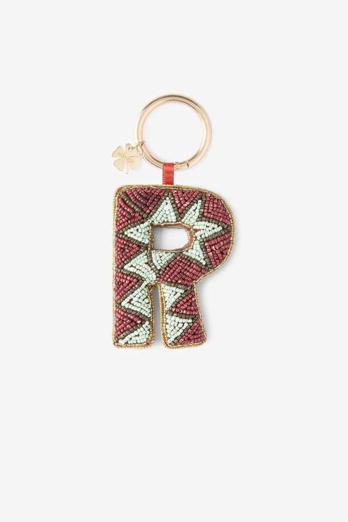 Sissy-Boy - Donkerrode bag charm letter R