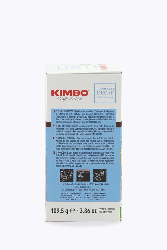 Kimbo Espresso Decaffeinato 15 E.S.E. pods