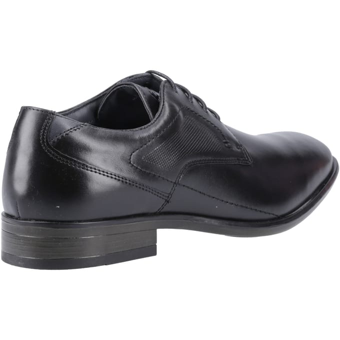 Pod Carl Leren Heren Zwarte Veterschoenen