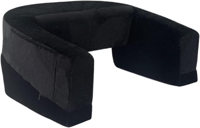 Schootkussen - Armsteun bureau - Comfortabel werken - Met zijvak - Small formaat - Zwart