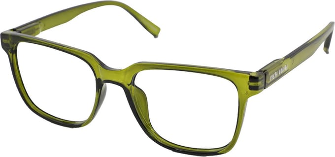 Leesbril Vista Bonita Cubo Met Blauwlicht Filter-Army Green-+0.50