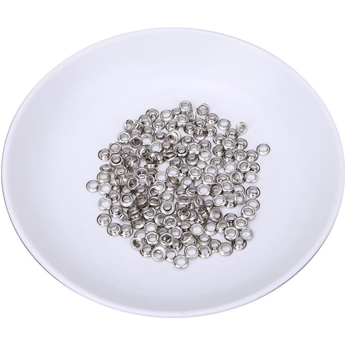 100 stuks 5mm messing dubbelzijdige ringen klinknagels ring voor riem schoenen tas leer ambacht Silver