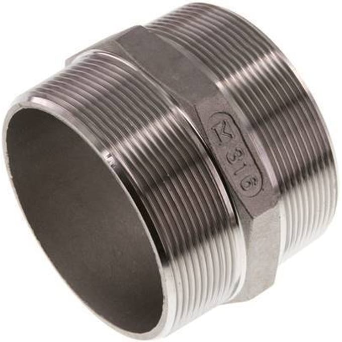 R 3'' RVS Borstnippel 16 Bar - FL2S-M-SH-300R