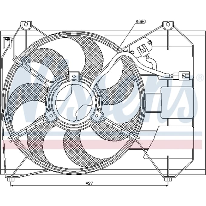 Koelventilatorwiel, motorkoeling NISSENS 85346