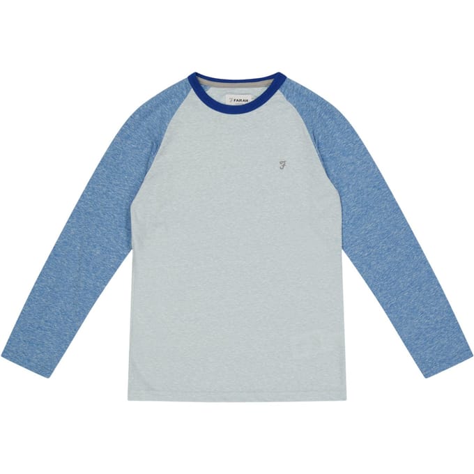 Farah Raglan-baseball-T-shirt voor kinderen (Blauw)