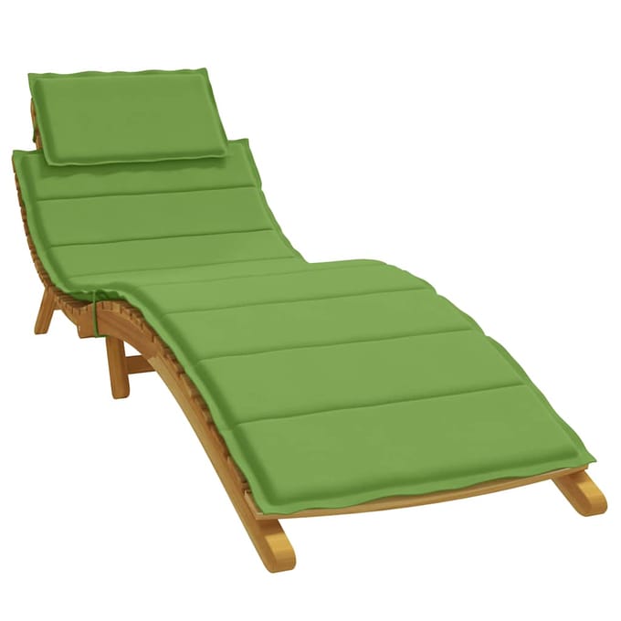 vidaXL - Ligbedkussen - 186x58x4 - cm - stof - gemêleerd - groen