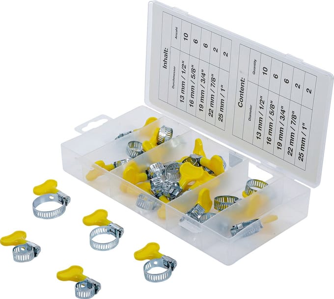 BGS Assortiment vleugelslangklemmen 26 delig