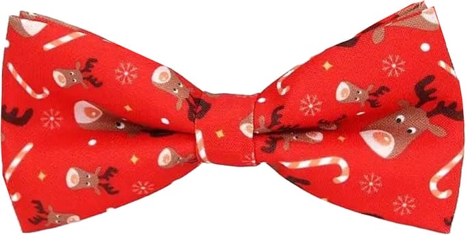 Sorprese Vlinderdas - Kerst Strik - 100% zijden - rood - kerstboom - vlinderstrik - model 13