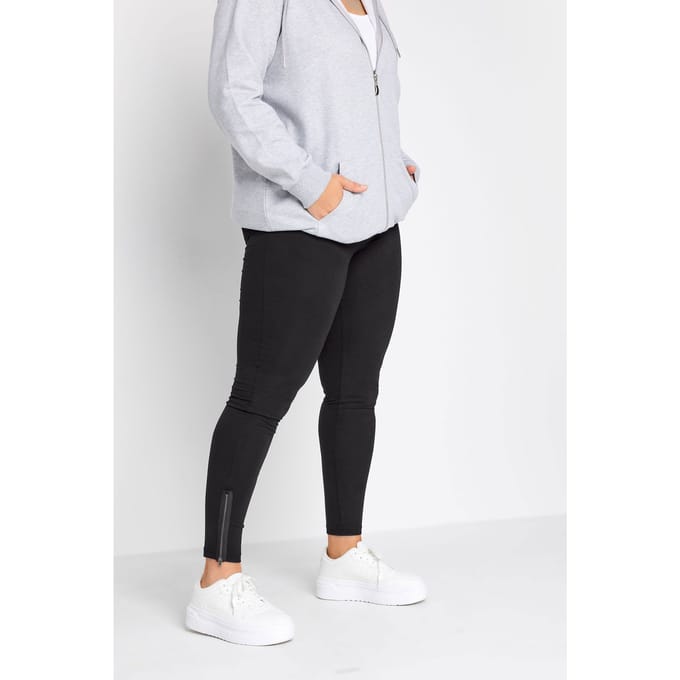 Yours Legging Met Ritssluiting Aan De Zoom In Zwart Size 42