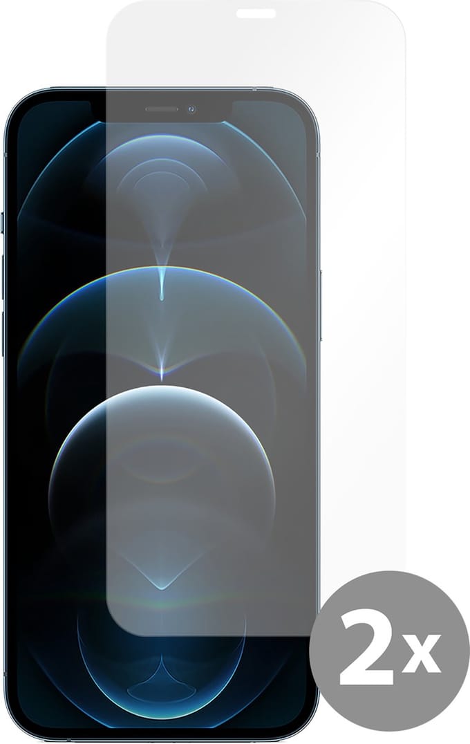 Cazy screenprotector geschikt voor iPhone 12 / 12 Pro - Screenprotector Gehard Glas - 2 Stuks