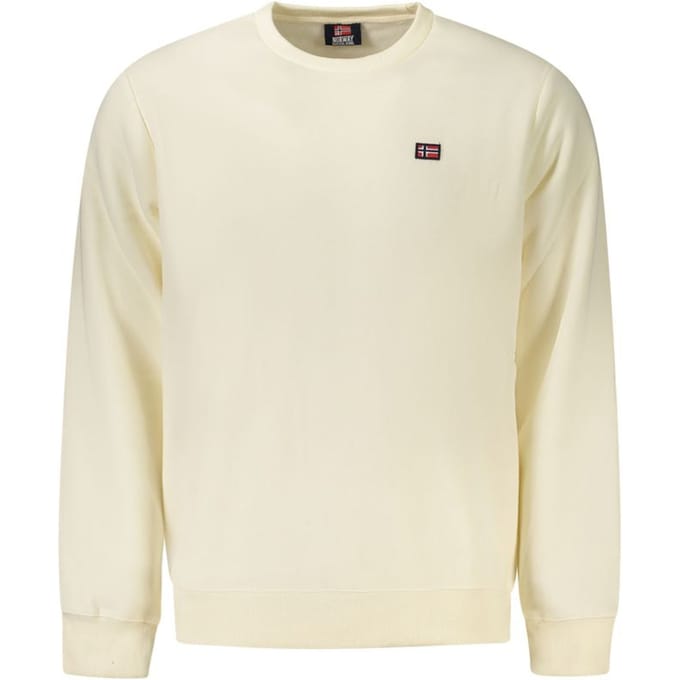 Noorwegen 1963 Witte Katoenen Heren Sweatshirt