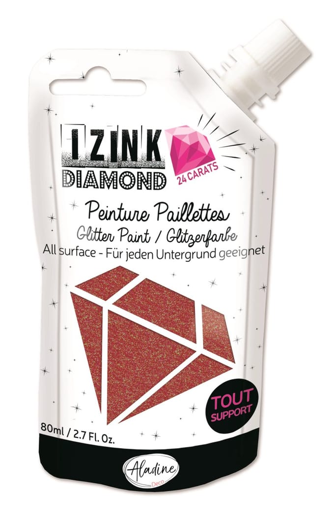 Rood 24 karaat Glitterverf Izink Diamond