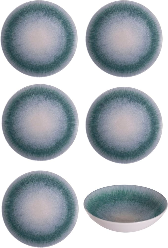 Hazel & Bos Juntos - Kom - 17,5 cm - Porselein - Set van 6 – Azul