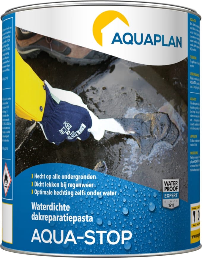 Aquaplan Dakreparatiepasta Aqua-stop Zwart 1kg