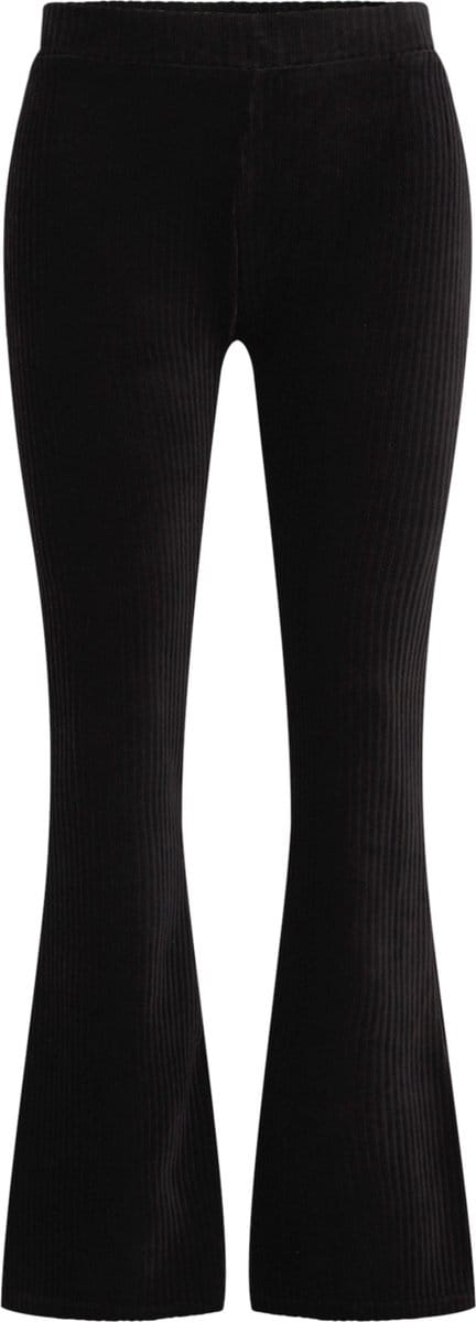 WE Fashion Dames flared legging van ribstof - Curve