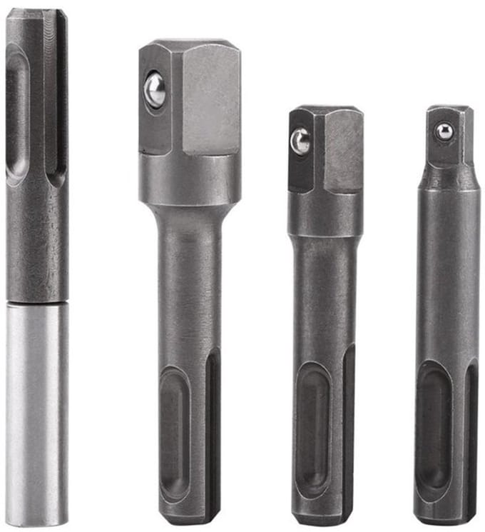 Allecto - 4-delige Sds Plus Hex Schroevendraaier Set - Ideaal voor