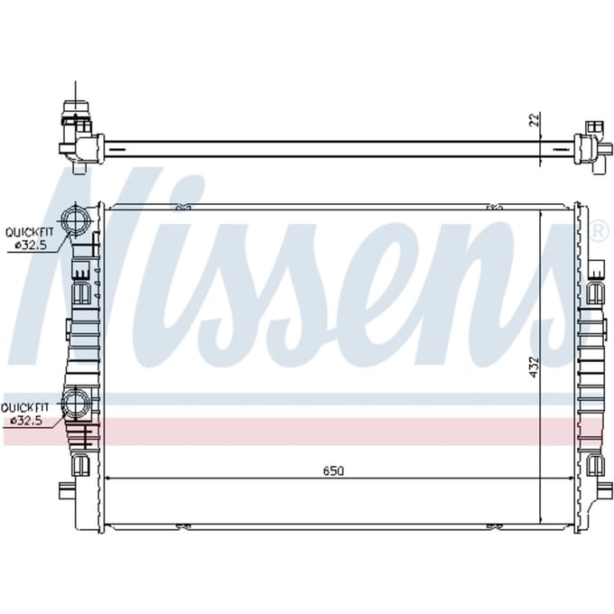 Radiator, motorkoeling NISSENS 65304