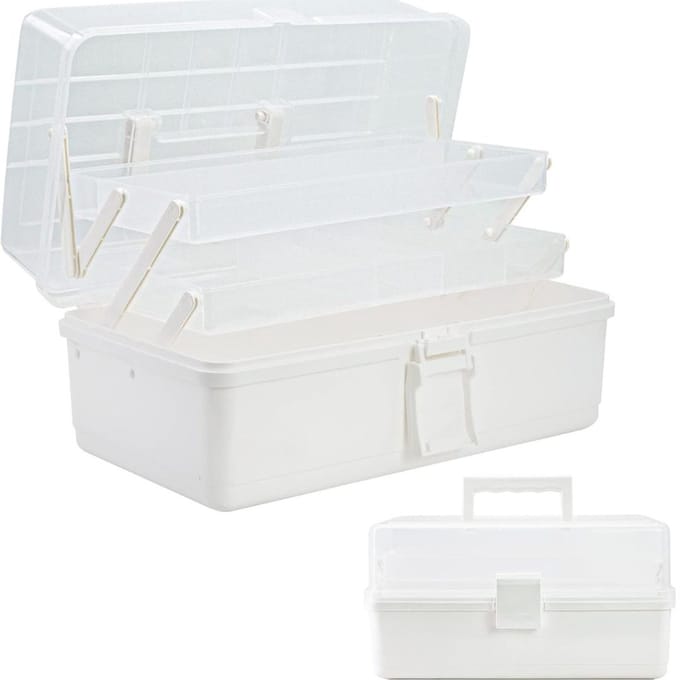 RONN® Naaidoos Opbergbox - Naaidoos - Naaikoffer - Wit - 13cm x 7cm x 7cm