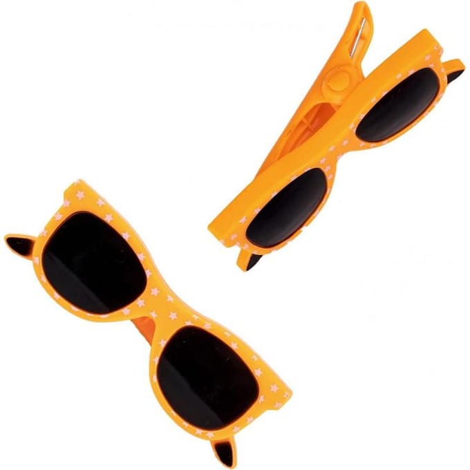 Set van 2 Grote Strandhanddoek Clips - Zonnebril Design