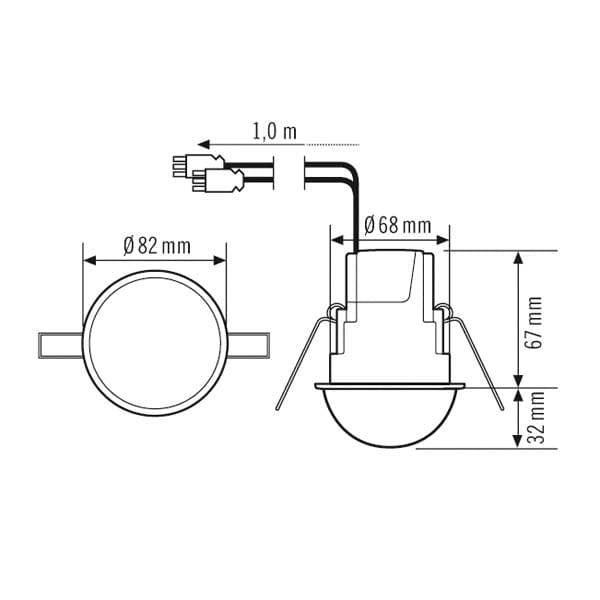 ESYLUX Compact Express bewegingsschakelaar (compleet) - EP10510700 - E36BC