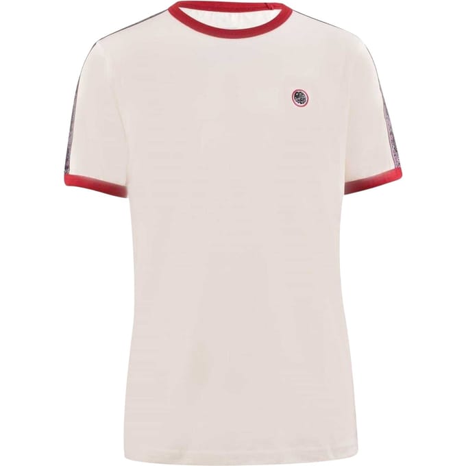Pretty Green Heren Eclipse Paisley Getapete T-Shirt (Wit)